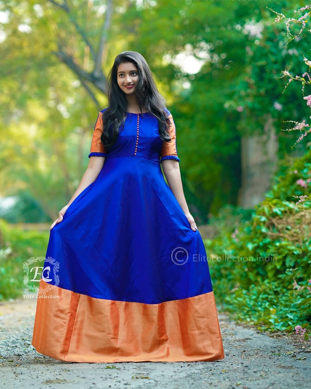 stylish ethnic long kurti to re-use old silk sarees