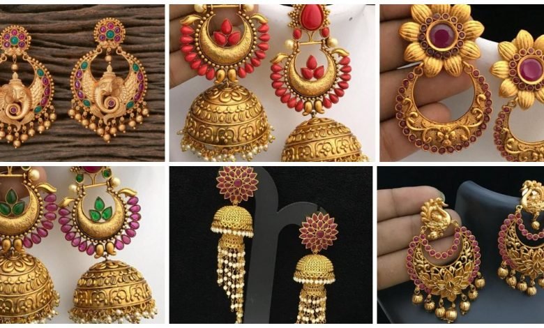 Latest Traditional Gold Earrings Design - The handmade craft