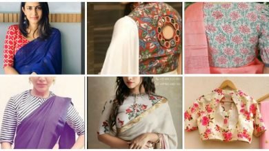 Photo of Plain saree printed blouse design ideas