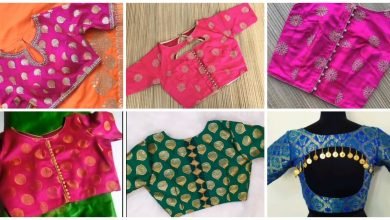 Photo of Brocade fabric saree blouse designs