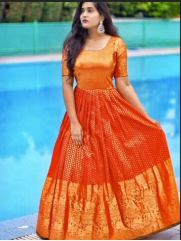 old saree gown design images