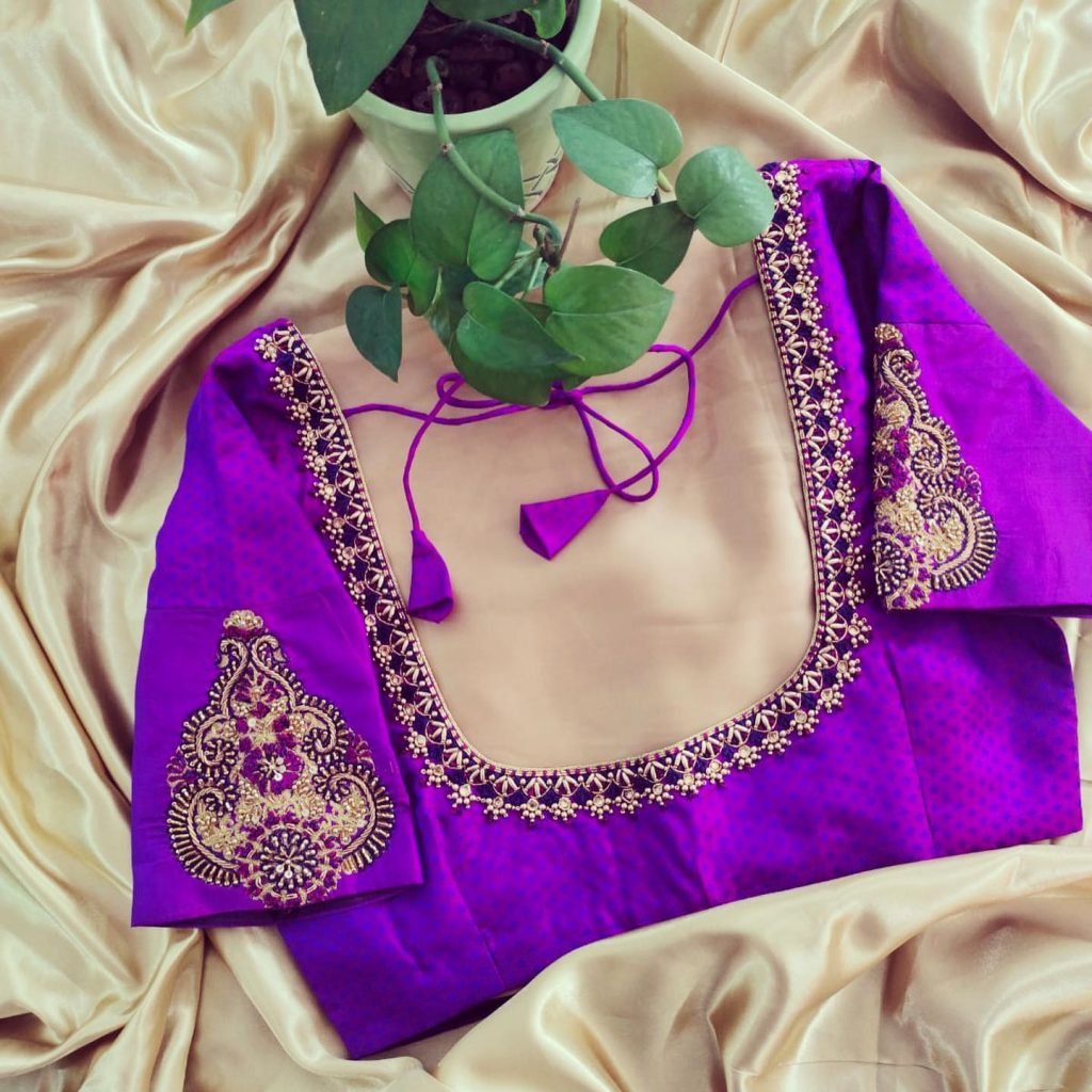 Aari work blouse design - The handmade craft
