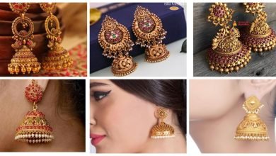 Photo of Latest gold antique jhumka earrings