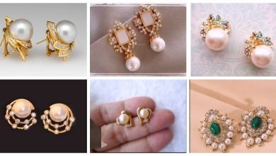 Photo of Gold & South Sea Pearl Round Floral Studs Earrings