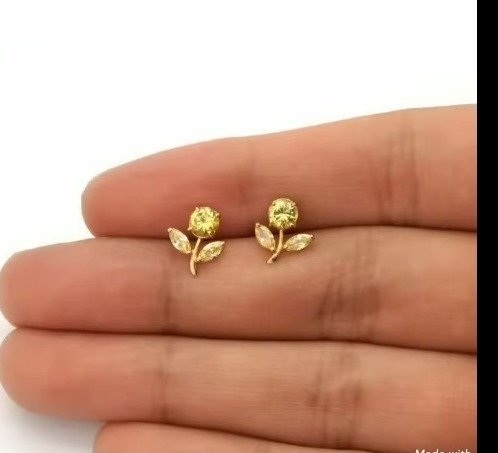 Latest and stylish light weight gold earrings designs