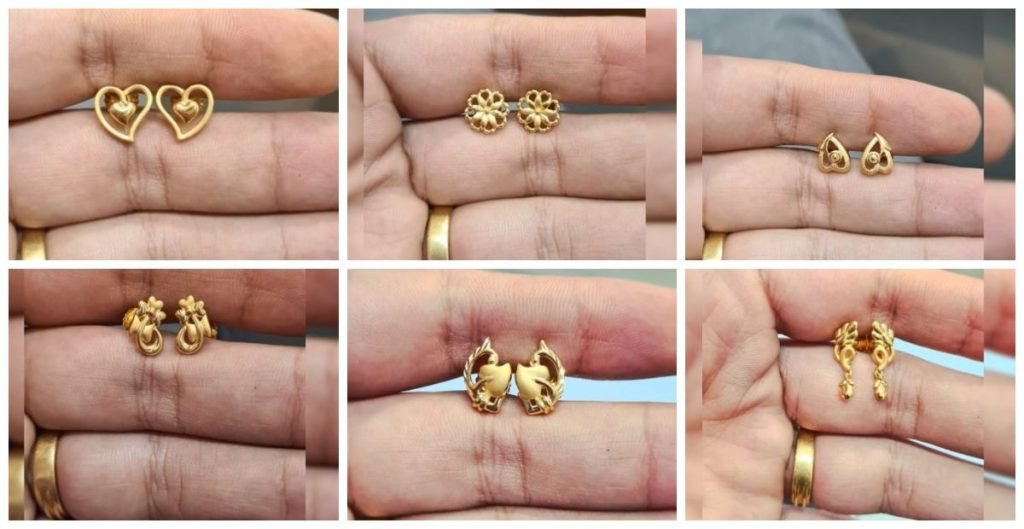 Daily use small deals gold earrings