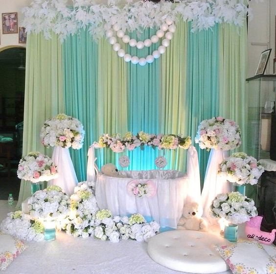 Are you looking for the homemade cradle ceremony decoration
