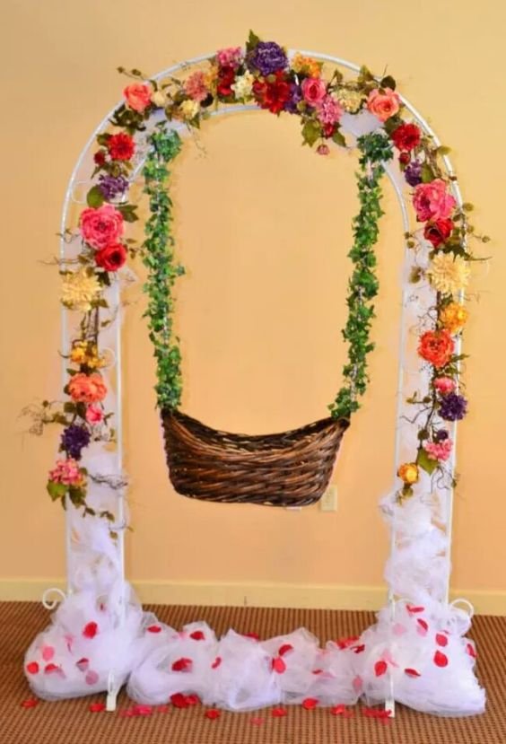 Are you looking for the homemade cradle ceremony decoration
