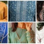 Kurti button neck designs