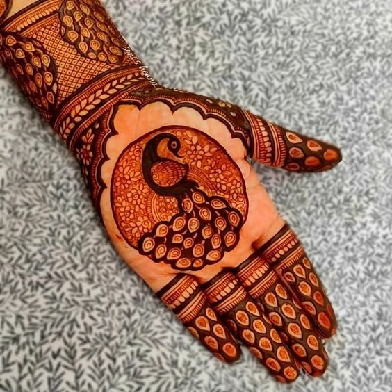 Unique peacock mehndi designs
