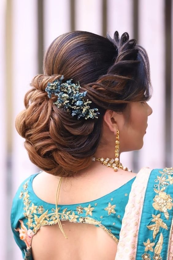 Bridal hair bun style