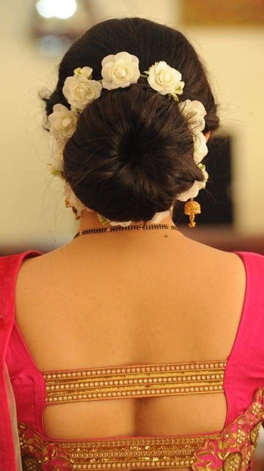 Bridal hair bun style
