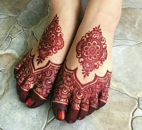 Feet mehndi design
