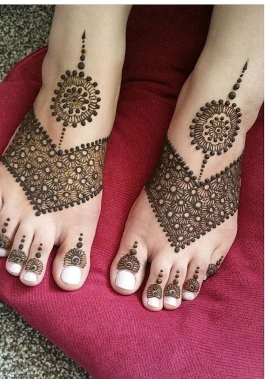 Feet mehndi design
