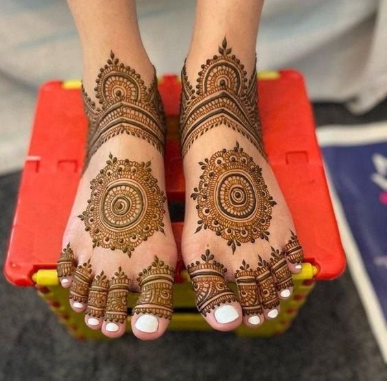 Feet mehndi design
