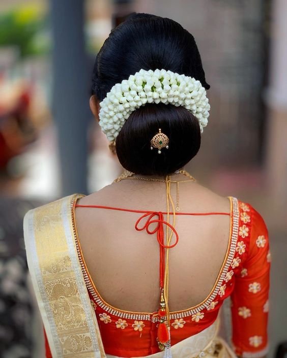 Bridal hair bun style